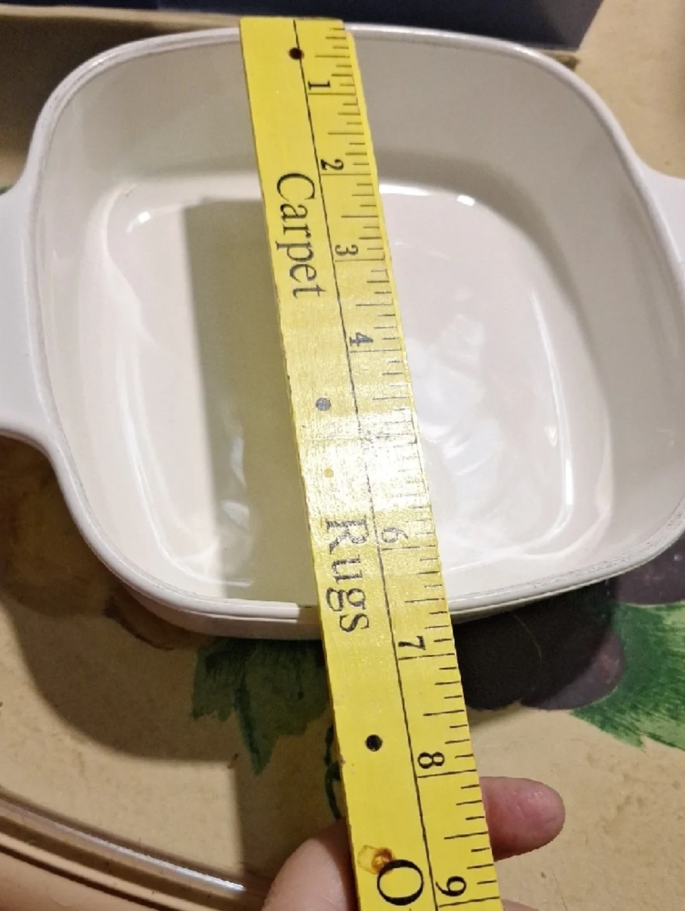 Corningware White Square Ceramic Casserole with Side Handles